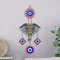 Artvibes Mandala Elephant Evil Eye Wall Hanging for Home Entrance | Nazar Battu MDF Wall Decor | Vastu Inspired Decorative Art for Living Room | Office & Main Door | Housewarming Gift (WH_8551N)