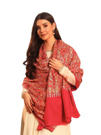 Pashmoda Women Ruhani Fine Wool Nalki Embroidered Shawl (Size: 40x80in, 101x203cm) EMS01
