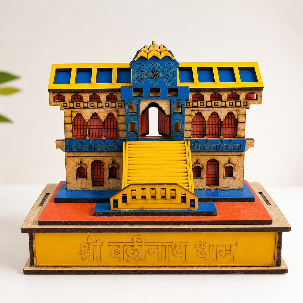 Shri Badrinath Dham Wooden Model 4 inch