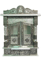 Pooja Temple for Home Wooden Mandir with Copper Aluminium | Mantapa for Pooja Room and Office Decorative Wooden Temple Size (7x15 Inches)
