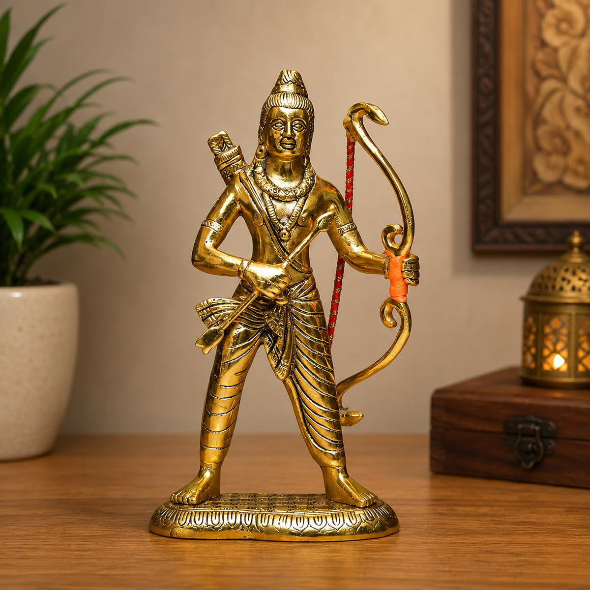 KridayKraft Metal Lord Shri Ram JI Statue for Pooja Room Mandir Temple Little Ram Murti Religious Idol for Home Office Décor Bal Ram Decorative Shopiece Figurines
