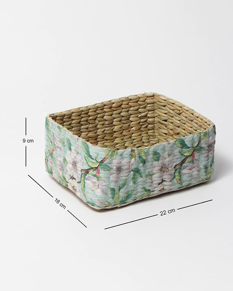 Seagrass Desk Organizer and Multi-Purpose Storage Basket