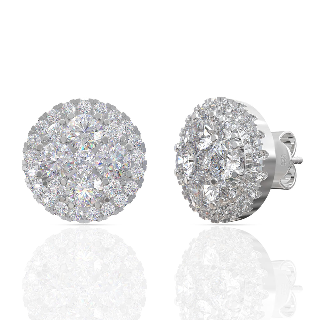 925 Sterling Silver Stud Earrings for Women | Cubic Zirconia Solitaire Ear Studs | Lightweight Hypoallergenic Anti-Tarnish Daily Wear Jewellery | Gift for Girls, Wife, Girlfriend, Mother, Sister | Birthday, Anniversary, Rakhi