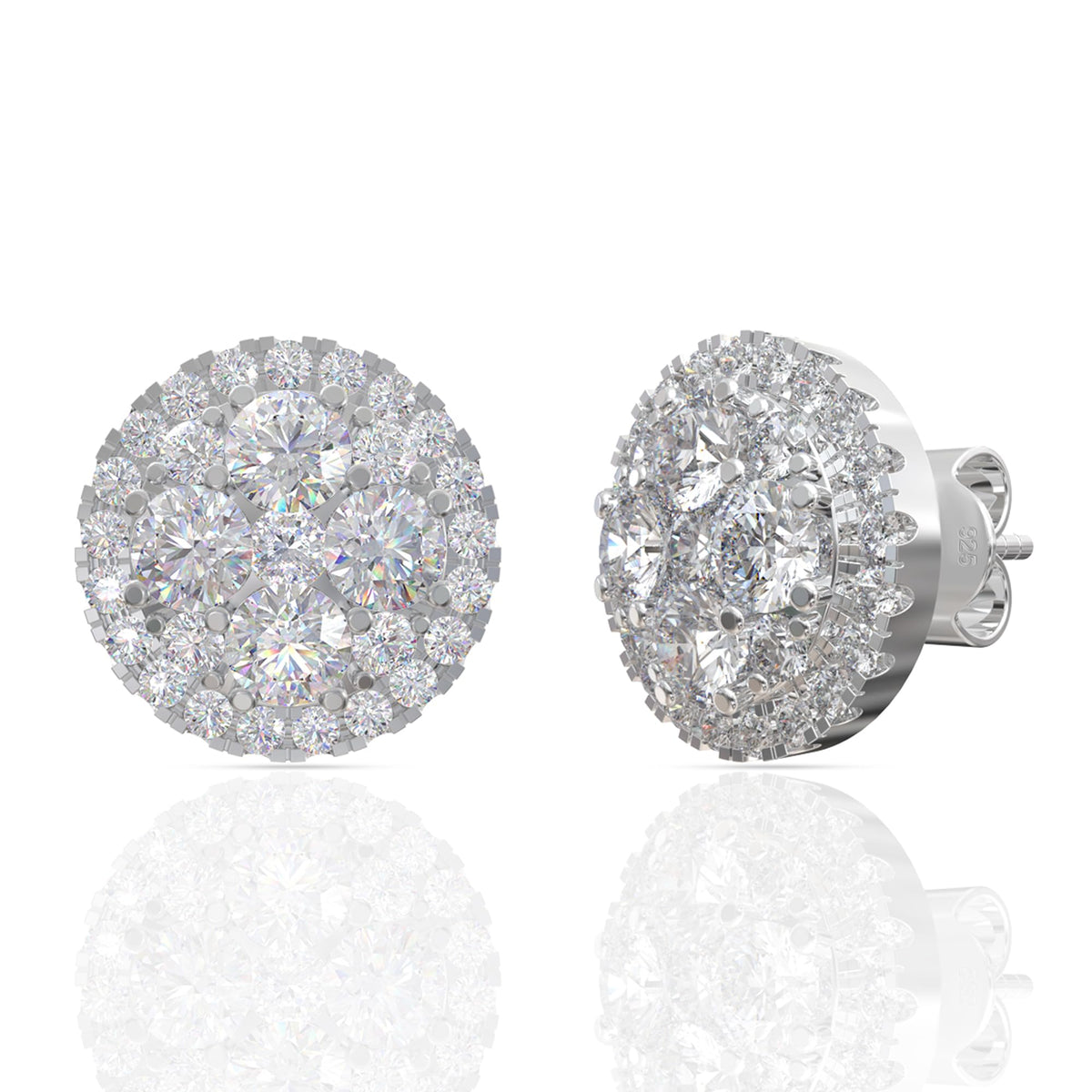 925 Sterling Silver Stud Earrings for Women | Cubic Zirconia Solitaire Ear Studs | Lightweight Hypoallergenic Anti-Tarnish Daily Wear Jewellery | Gift for Girls, Wife, Girlfriend, Mother, Sister | Birthday, Anniversary, Rakhi