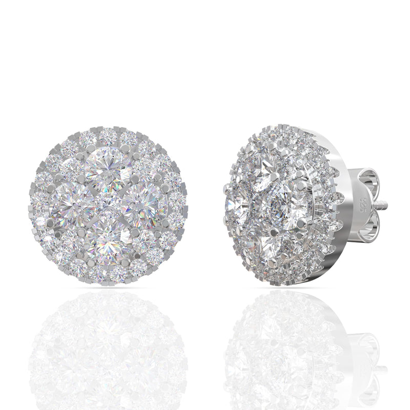 925 Sterling Silver Stud Earrings for Women | Cubic Zirconia Solitaire Ear Studs | Lightweight Hypoallergenic Anti-Tarnish Daily Wear Jewellery | Gift for Girls, Wife, Girlfriend, Mother, Sister | Birthday, Anniversary, Rakhi