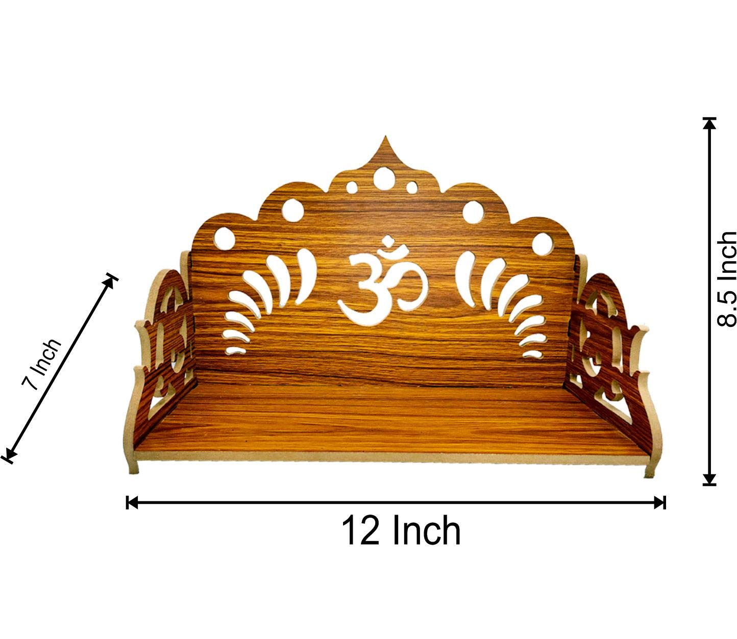 DEEP PRINT Wooden Home Temple Wall Hanging 12 X 8.5 X 6 Inch