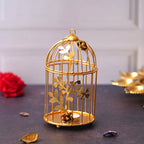 Webelkart Gold Plated Colour tealight Candle Holder with Flower Vine- Diwali Candle Holder- Diwali Decorations Items for Home Decor