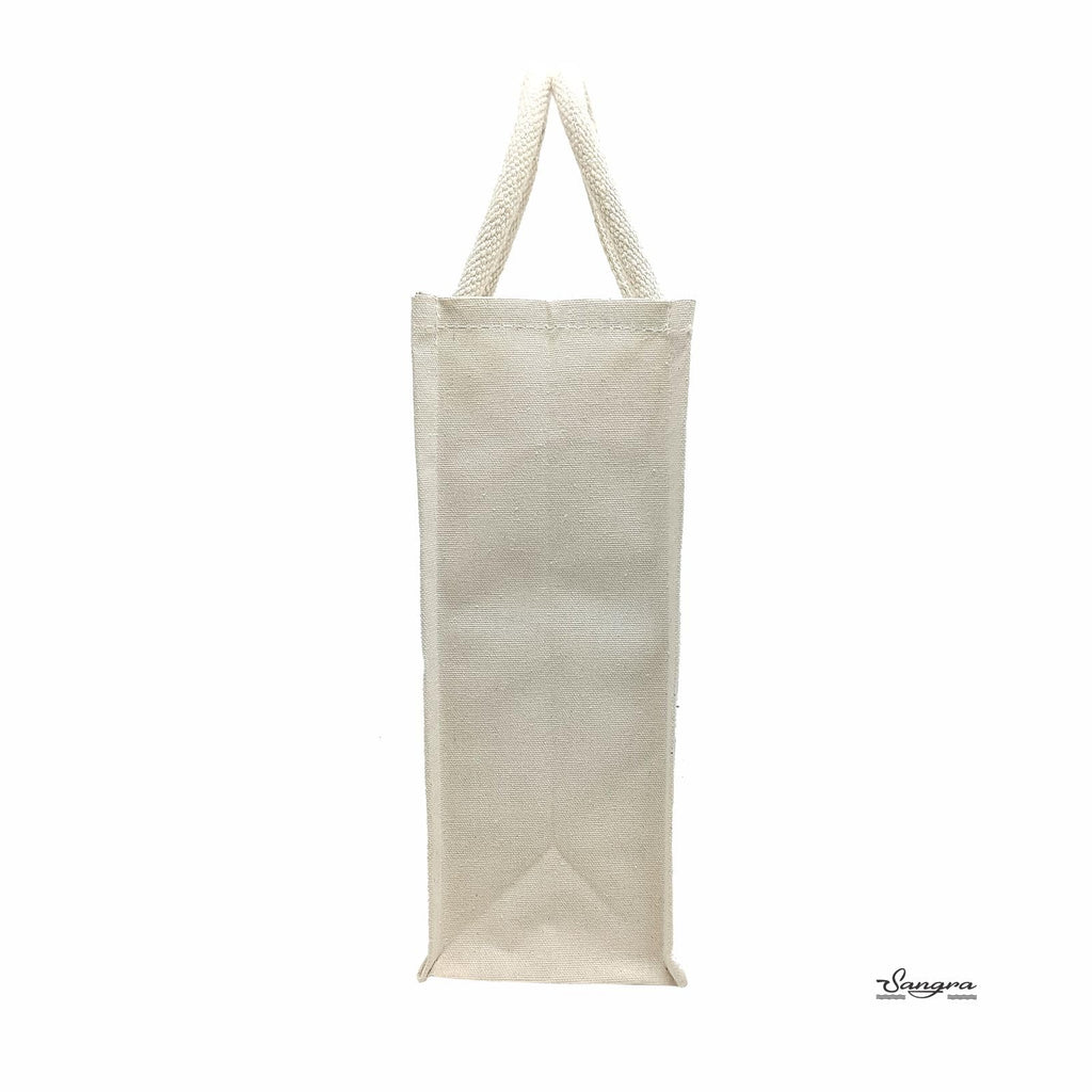 Sangra Pack of 2 Printed Canvas Tote Bag for Women | Eco Friendly Reusable Shopping Bag | Stylish Multipurpose Carry Bag for Grocery & Daily Use