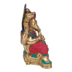 SVARUP Brass Ganesh Ganesha Idol for Home Decoration Ganpati Statue Murti for Gift Height 13 Inch