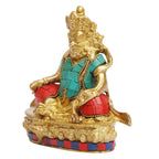ARTVARKO Brass Kuber Murti Lord of Treasure Wealth Maharaj Kuber Statue for Tijori Locker Money Safe Kubera Idol 5.5 Inch Multicolor