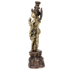 ARTVARKO Antique Brass Lord Krishna Bhagwan Statue for Home Entrance Gallery Murti Puja Decor Religious Showpiece Gift Large Idol Height 13 Inches