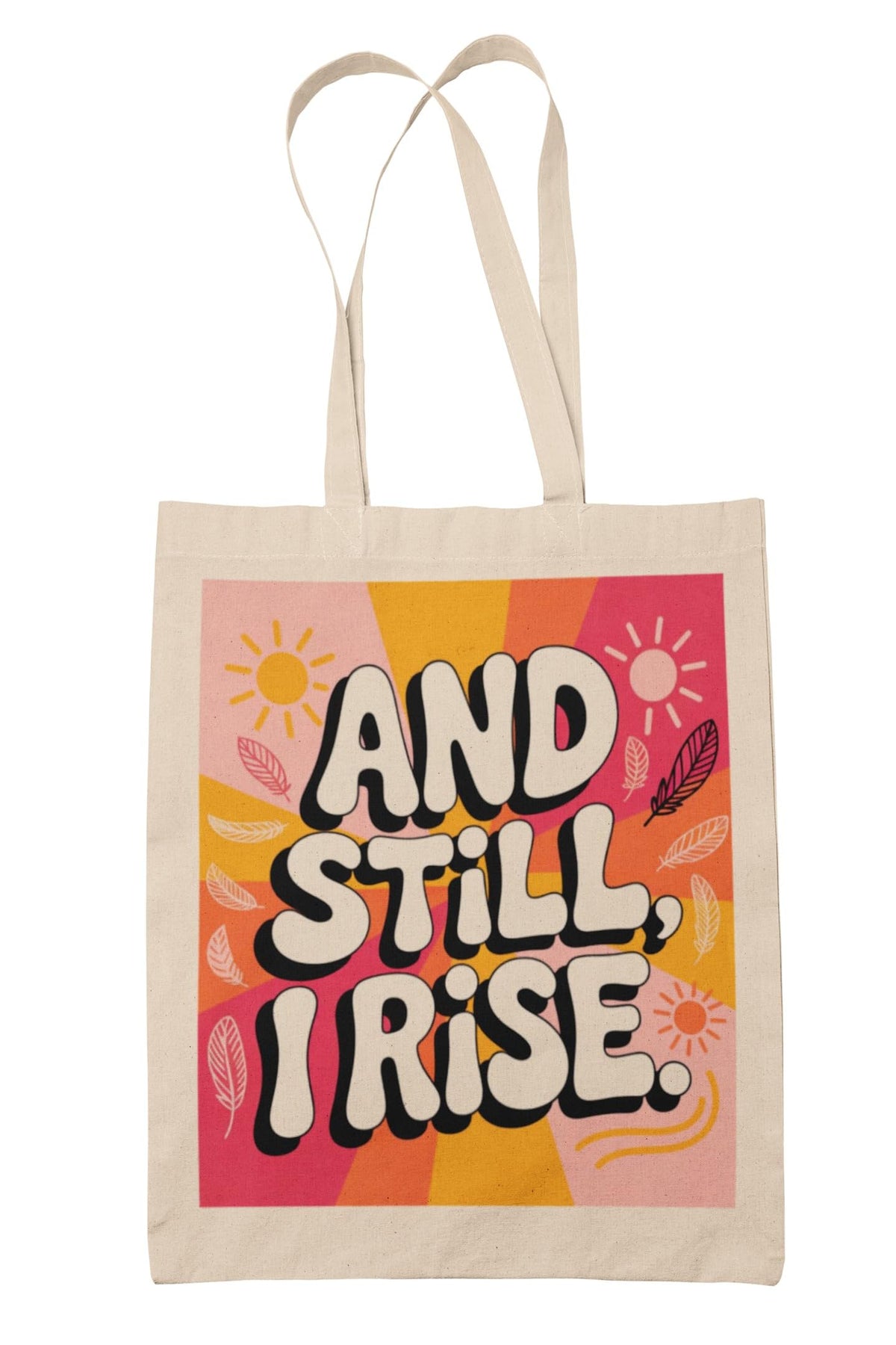 Kalaa Lifestyle Canvas Tote Bag for Women | Premium Cotton Shopping Bag | Eco-Friendly Shoulder Tote for Office, College, Travel & Daily Use and Gifting (And Still I Rise)