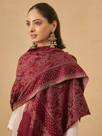 Pashmoda Women Paisley Harmony Kaani Wool Blend Stole (Size : 28x80in, 71X203cm) AVST10