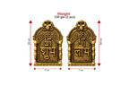 KridayKraft Shubh Labh Wall Hanging Pair | Antique Gold Finish Religious Idol for Main Door, Home Decor, Diwali Puja, Housewarming & Gifting.