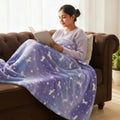Famyo® Glow in The Dark Winter Blanket | Soft & Cozy Flannel Fleece Throw | Blanket for Winter Double Size, | Perfect All-Season Warm Blanket for Double/Queen Bed (Purple Unicorn, 200x152 cm) Kafalo