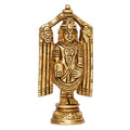 ARTVARKO Brass Tirupati Balaji Venkateshwara Idol Vishnu Chakra Namah Shankh Statue Murti Lord Srinivasa Pooja Vastu Religious Idol for Home Office Temple Decor Gift 4.5 Inch.