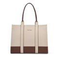 Lino Perros Voyage Tan Color-blocked Commuter Tote bag