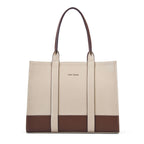 Lino Perros Voyage Tan Color-blocked Commuter Tote bag