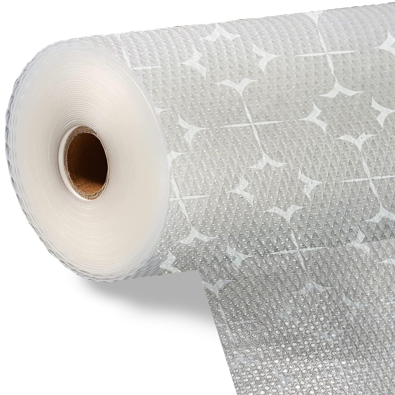 CANWAY® (45cm x 3M) Food Grade Non-Slip Drawer & Shelf Mat | Waterproof, Washable Shelf Liner for Kitchen Cabinets, Cupboards, Fridge & Bathroom Shelves | White-Star Kafalo