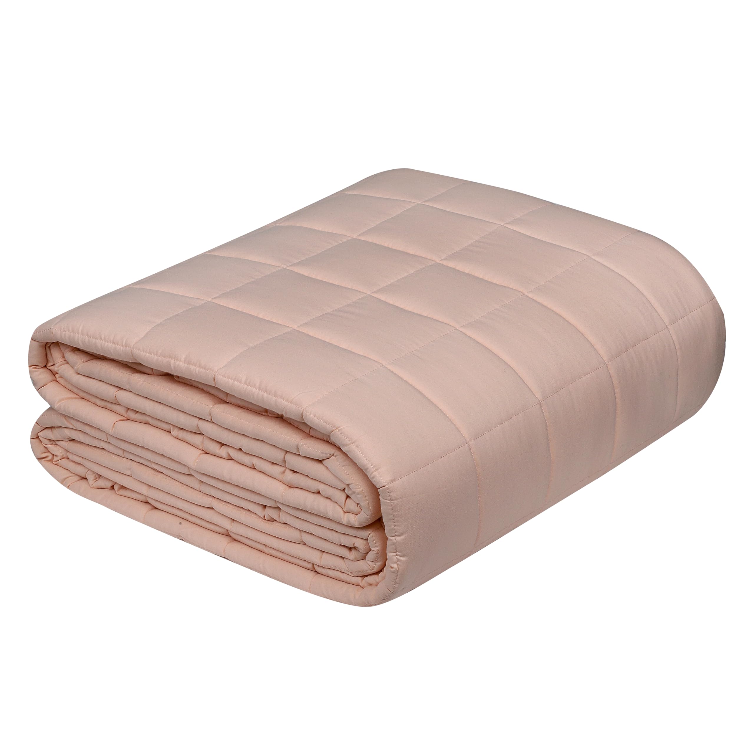 Mysasleep Weighted Blanket - Cooling Breathable Microfiber with Premium Glass Beads (Peach 60 x 80 12 LB) Kafalo