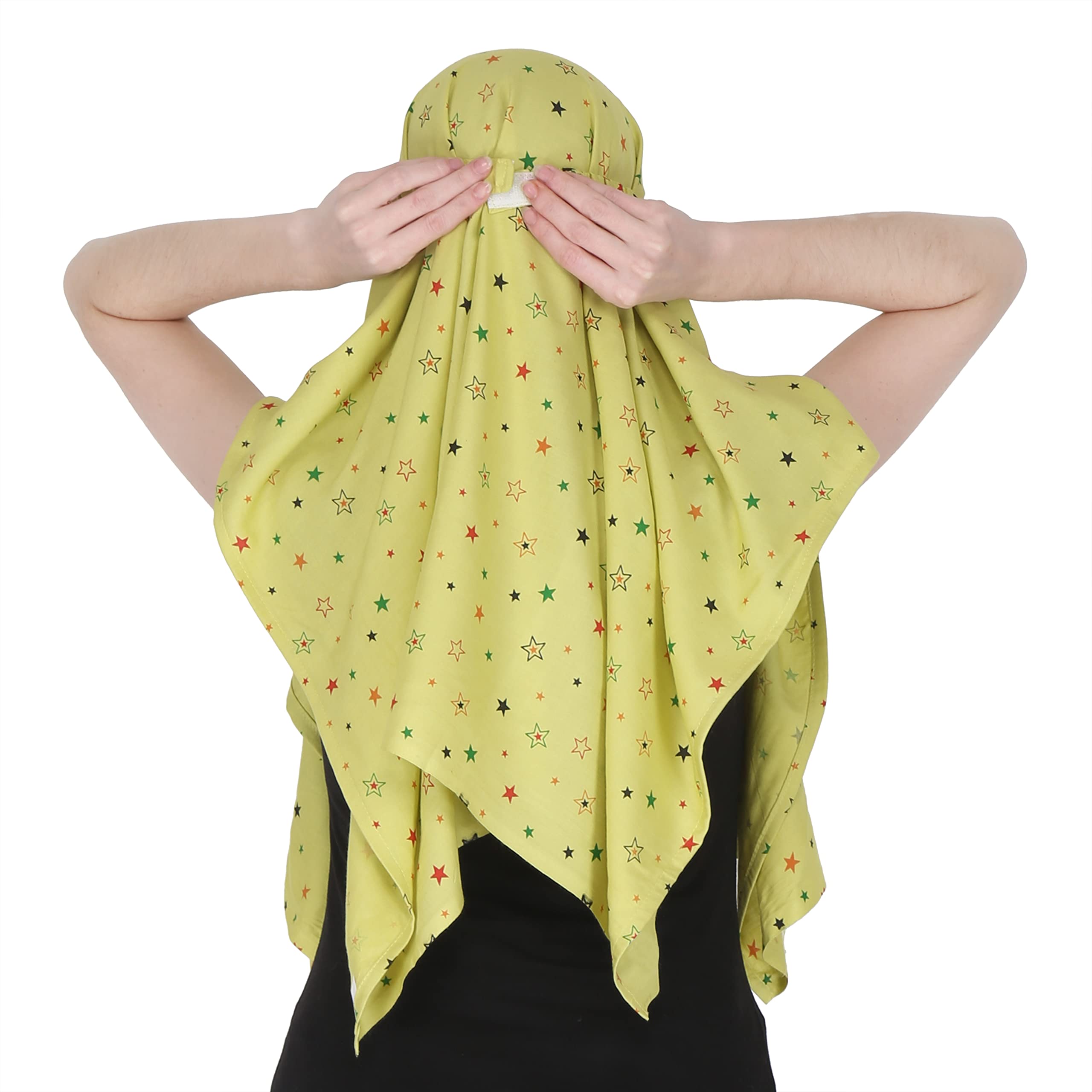 7 season's Cotton Scarf Cum Mask Universal Size Usable For Vehicle Driver For Sunlight UV Protection White Printed Design (Mehndi - S), Female