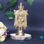 ARTVARKO Brass Tirupati Balaji Venkateshwara Idol Tirupati Balaji Statue Murti Lord Srinivasa Pooja Vastu Religious Idol for Home Office Temple Decor Gift 7 Inch.