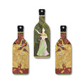 Artvibes Indian Folk Art Decor Bottle shaped Wooden Wall Hanging | Printed Wall Decoration | Scenery For Drawing Room | Wall Illustrations | Ethnic Wall Decor | Ideal Gifts (WH_9516N), Set of 3