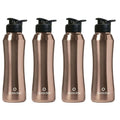 Speedex Stainless Steel Water Bottle 1 Ltr, Leak Proof Sipper Cap, BIS Approved 1000 ml Metal Bottle For Daily, Office, School, Gym, Travel Use for Men, Women, Kids, Adults, Copper Gold, Set of 4