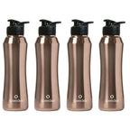Speedex Stainless Steel Water Bottle 1 Ltr, Leak Proof Sipper Cap, BIS Approved 1000 ml Metal Bottle For Daily, Office, School, Gym, Travel Use for Men, Women, Kids, Adults, Copper Gold, Set of 4