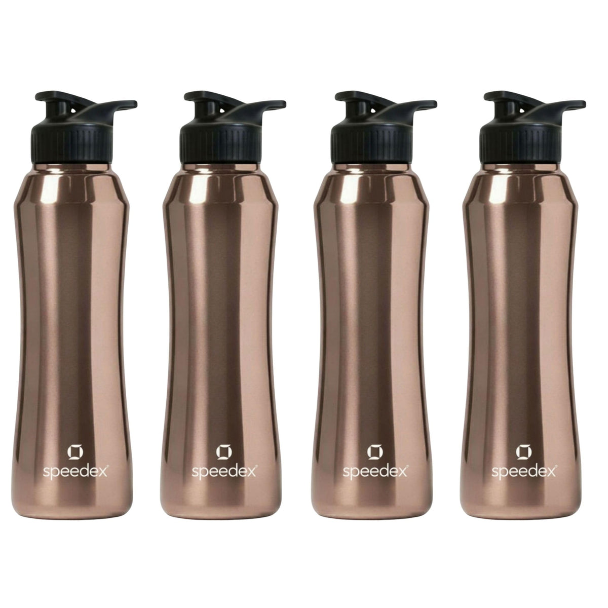 Speedex Stainless Steel Water Bottle 1 Ltr, Leak Proof Sipper Cap, BIS Approved 1000 ml Metal Bottle For Daily, Office, School, Gym, Travel Use for Men, Women, Kids, Adults, Copper Gold, Set of 4