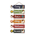 Artvibes Every Family Has A Story Welcome To Ours Wooden Art Decoration item for Home | Wall Art For Hall | Family Quotes Wall Hanging | Wall Poster | Quotes Decor Item | Wall Art Print (WH_6004N)
