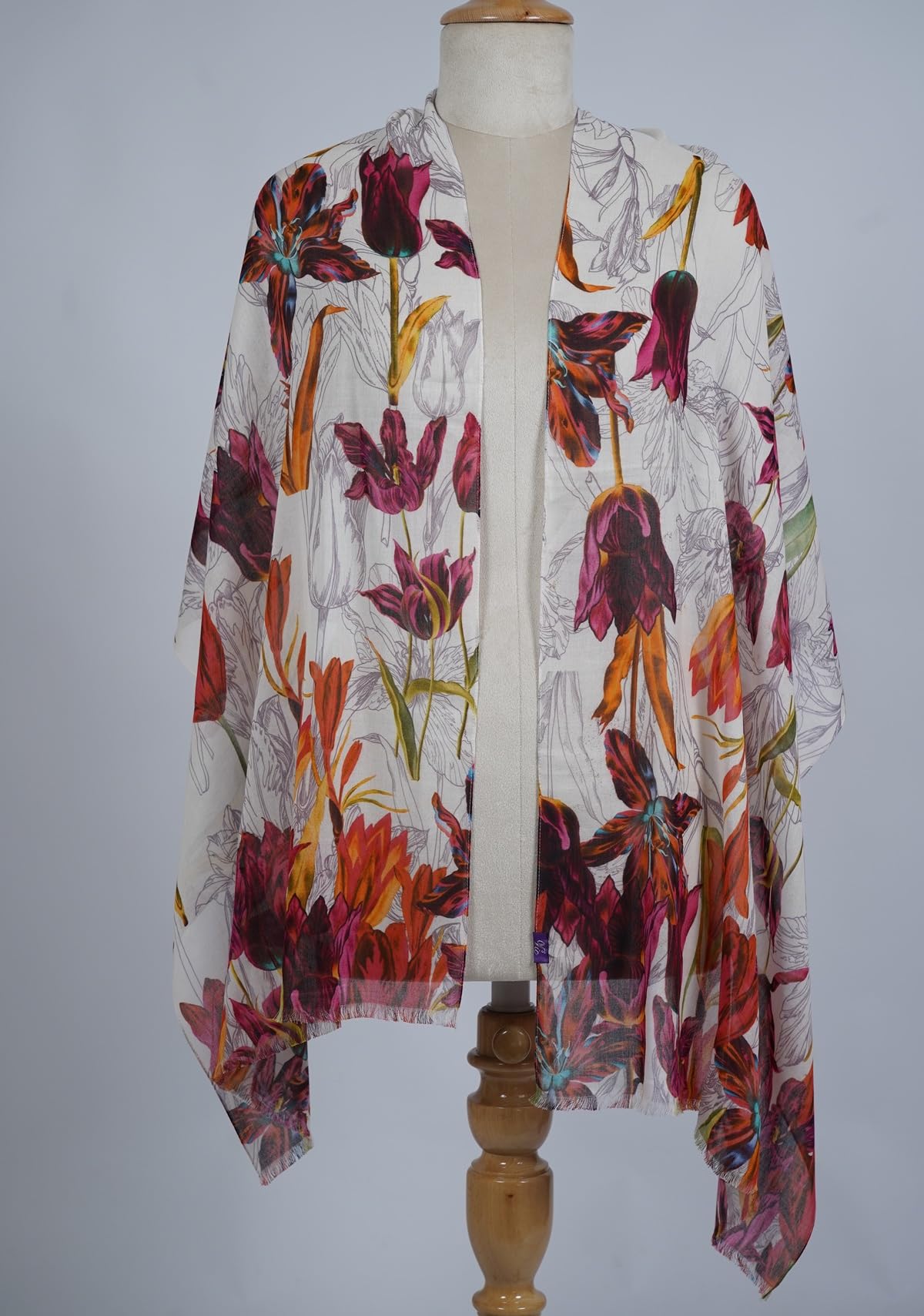 VIC Cotton Modal Digital Print Scarf for Women | Digital Print Designer Stole | Soft Lightweight Luxury Wrap | Premium Silk Modal Blend | 55 x 170 cm | VIC-SM-DP5517 (Floral Soft Drape)