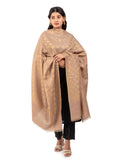 Naureen Women Pashmina Blend Zari Shawl, Warm and Soft, 40x80 inch