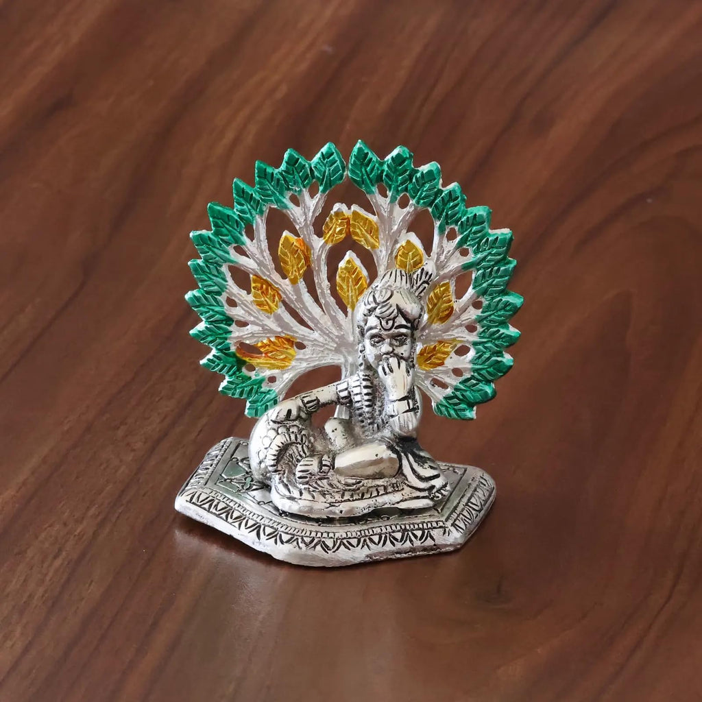 KridayKraft Elegant Matki Krishna Murti – Divine Matki Krishna Idol for Home & Office Décor, Intricately Designed Pooja Statue & Spiritual Showpiece for Living Room, Bedroom, Temple (Silver)