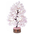 JINALI GEMS Crystal Tree for Positive Energy - Feng Shui Seven Chakra Tree of Life Decor - Home Decorations for Living Room, 200 Beads, 8-10 (Rose Quartz (Copper Wire))