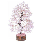 JINALI GEMS Crystal Tree for Positive Energy - Feng Shui Seven Chakra Tree of Life Decor - Home Decorations for Living Room, 200 Beads, 8-10 (Rose Quartz (Copper Wire))