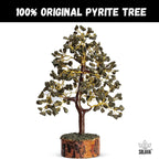 SOLAVA Pyrite Crystal Tree for Money - Money Stone Tree for Wealth, Confidence, Vastu Correction, Positive Energy, Reiki Healing and Good Luck- 300 Beads- 10-12 Inches