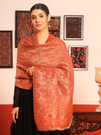 Pashmoda Women Naazneen Kaani Wool Blend Kashmiri Zari Shawl (Size: 40x80in, 101x203cm) ZSS09