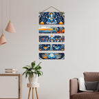 Artvibes Lord Ganpati Shri Sita Ramji & Cows Devotional Art Auspicious Wooden Art Work Wall Hanging | Spiritual Decor Items | Paintings | Wall Sculpture | Signs & Plaques | Gift Items (WH_6722N)