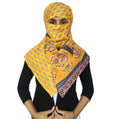Switchon Rayon Anti Pollution Full face Scarf UV Sun Rays Protection scarf for women - Free Size (Yellow Multi)