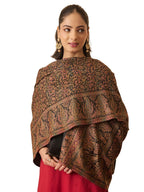 Pashmoda Women Jalwaa Kashmiri Jamawar Woven Design Shawl (Size: 40x80in, 101x203cm) SECS52