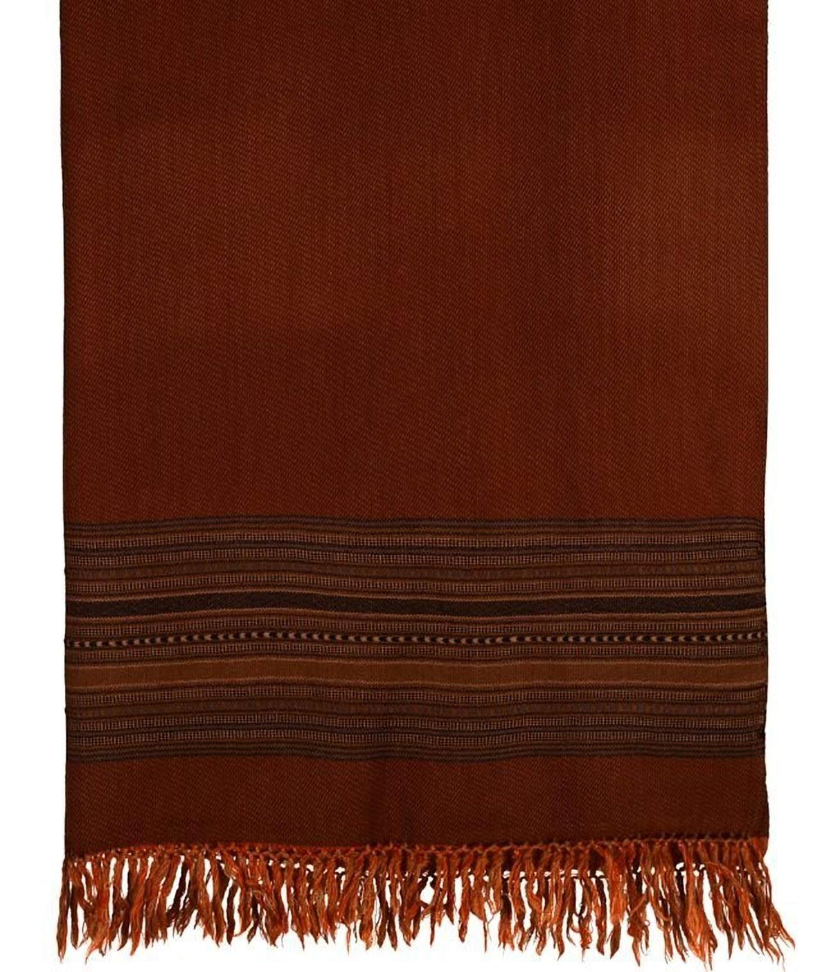 aruna Genuine HandWoven Kullu Woolen Shawlbrown- Colored with Beautiful HandWoven Embroidery for Women and Girls.
