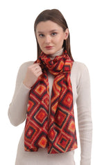 EH 100% Pure Mulberry Silk Scarf for Women, head scarf, neck scarf, hair scarf, digital printed long (22 X 72) (MC 31)