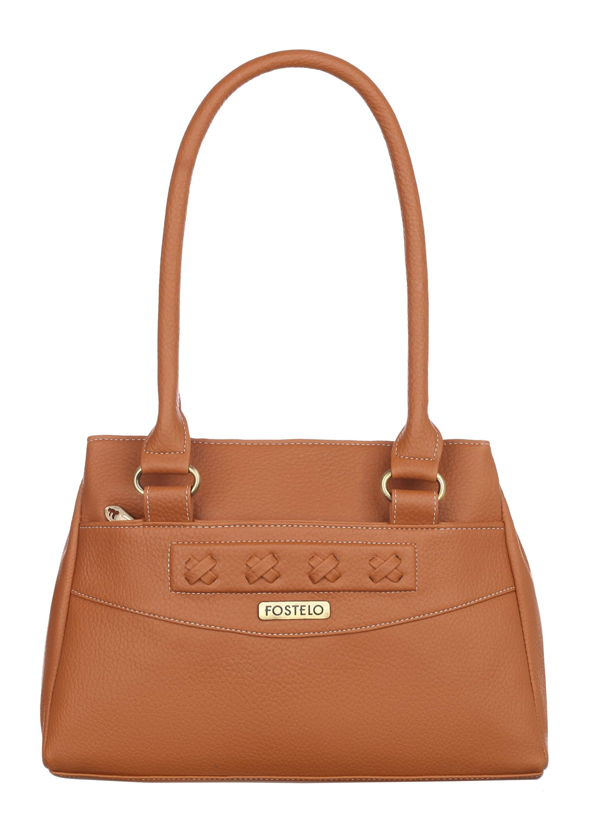 Fostelo Women's Maria Satchel Tote Handbag for Women | Ladies Purse | Stylish Shoulder Bag | Gift For Women | Tan