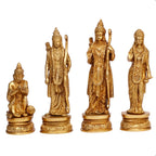 ARTVARKO Ram Darbar Brass Statue Shree Ram Ji Sita Laxman Hanuman Home Office D?cor Puja Idol Murti for Mandir Temple Gift Height 9 Inches.