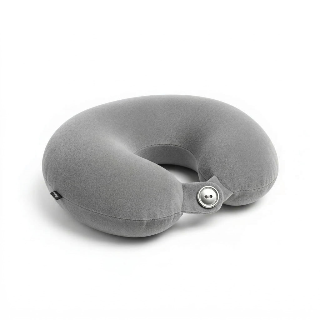 STYIDO Cotton 2 in 1 Foldable Neck Pillow with Eye Mask, Travel Pillow for Car, Train, Flights, Teddy Design, Multi Colour