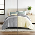 Hotel Collection 150 Gsm All Season Comforter Single Bed AC Blanket/Quilt/Rajai Soft & Breathable Microfiber Lightweight (60 X 90 Inches) - Single Bed Comforter - Ivory/Silver Grey Color Kafalo