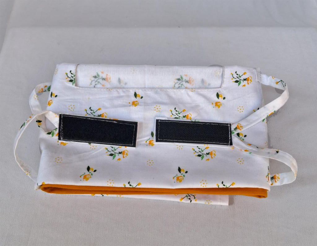 Switchon Pure Cotton Innovative scarf Hijab for Women with closer 3 inch Hook and Loop Tape for size adjustment for 12 yrs and above (White_Multi)
