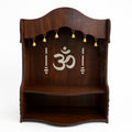 HOMEWEY DECOR Wooden Home Temple Handcrafted Support Heavy Idols Luxurious Finish Pooja Mandir for Home and Office Wall Mount for Room (Design6)