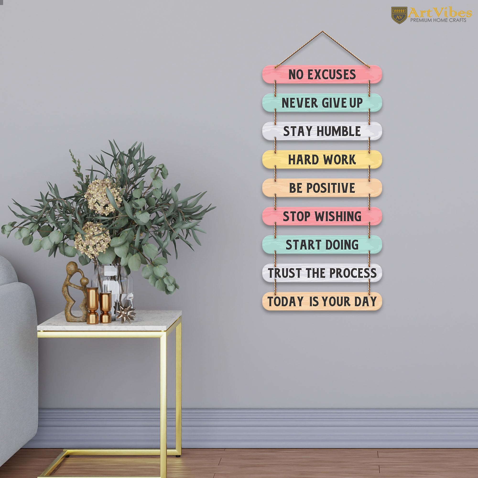 Artvibes Motivational Quotes Decorative Wall Art | Quotes Decor Item | Craft For Everyone | Motivational Wall Decor | Wall Accent | Graphic Art | Gift Items | Office | Decoration Items (WH_9301N